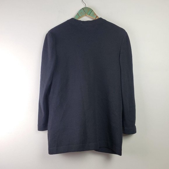 St. John Basics Lg Gold Button Front Cardigan Med - Picture 5 of 8